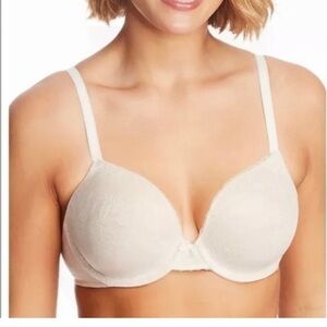 Maidenform Ivory Lace‎ T- Shirt Convertible Strap Bra 34D NWT